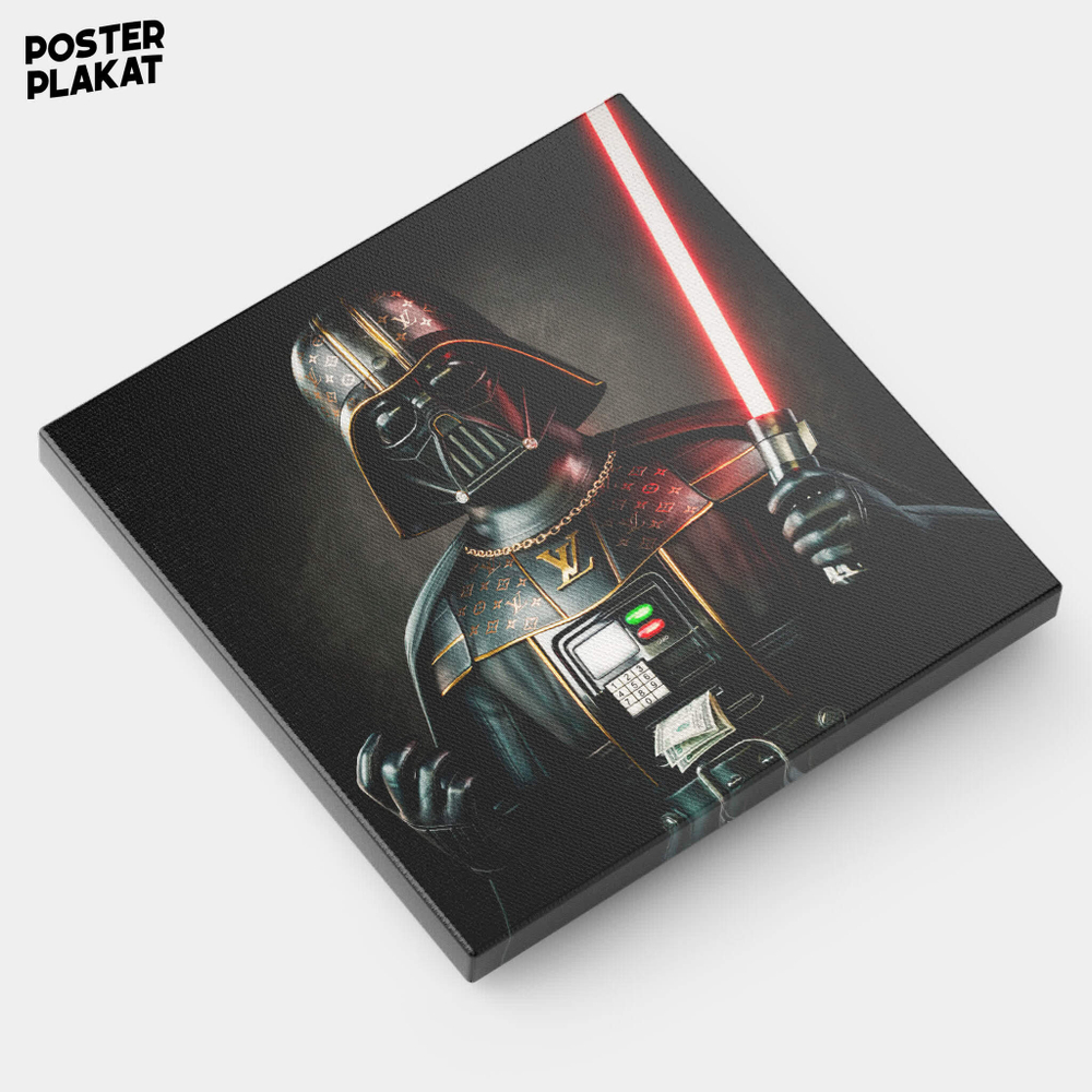 Картина для интерьера Дарт Вейдер на холсте, персонаж саги Звездные Войны, холст с печатью на подрамнике, на стену, Постер Плакат