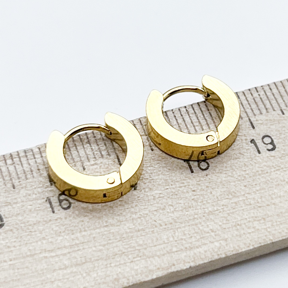 Швензы Конго, сталь, цвет золото, размер 13 мм, толщина 3 мм, цена за пару