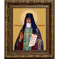 Феодор Санаксарский святой преподобный. Икона на холсте.