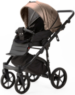 Детская коляска Adamex Nola Deluxe 3 в 1 N-SD11 (ТЕМНО-БЕЖЕВЫЙ ПЕРЛ+ЧЕРНАЯ КОЖА)