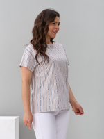 Футболка Фк-127/бежевый-полоскабуквы