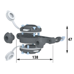 Крепление боковое с двумя замками быстросъемными на Т-образный профиль (10269545)