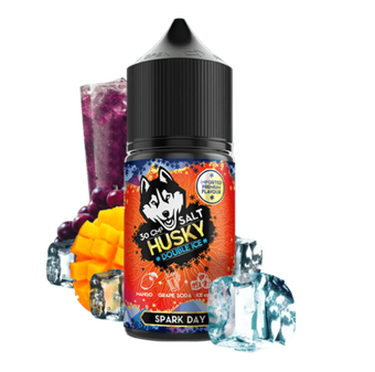 Жидкость HUSKY IMPORT DOUBLE ICE Salt (20MG STRONG) 30 ml - Spark Day (Виноград и манго)