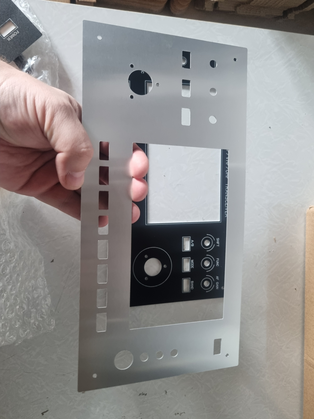 Лицевая панель 0.8 мм трансивера WOLF (классический, 7 дюймов)