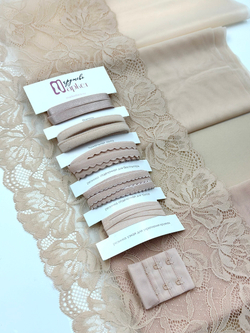 Эластичное кружево серебристый пион ширина 21 см