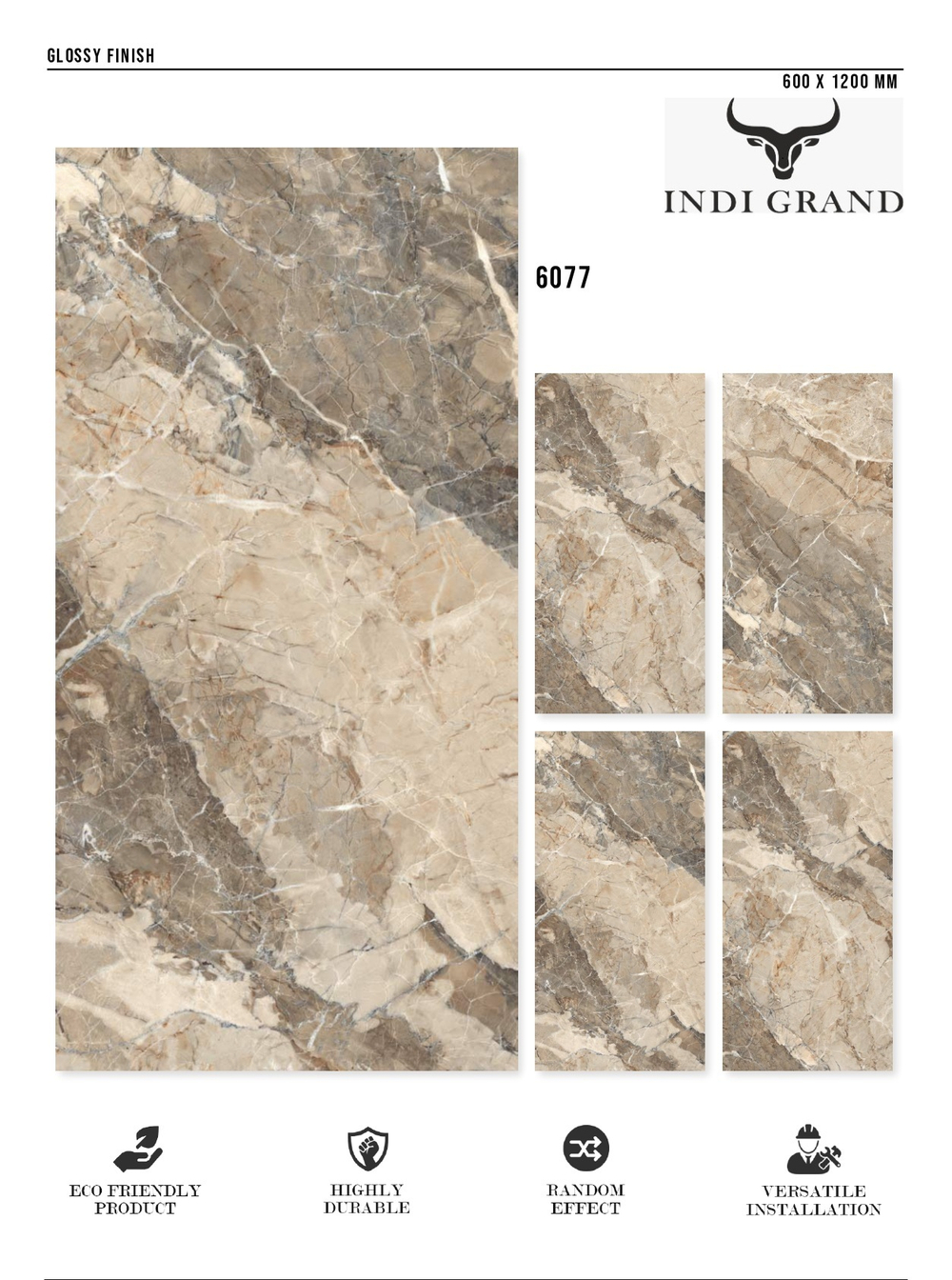 Керамогранит glossy №1 60х120, 6077