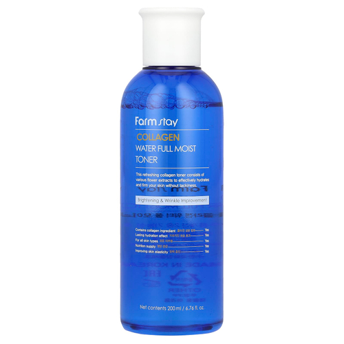 Farmstay, Collagen, увлажняющий тоник на воде, 200 мл (6,76 жидк. унц.)