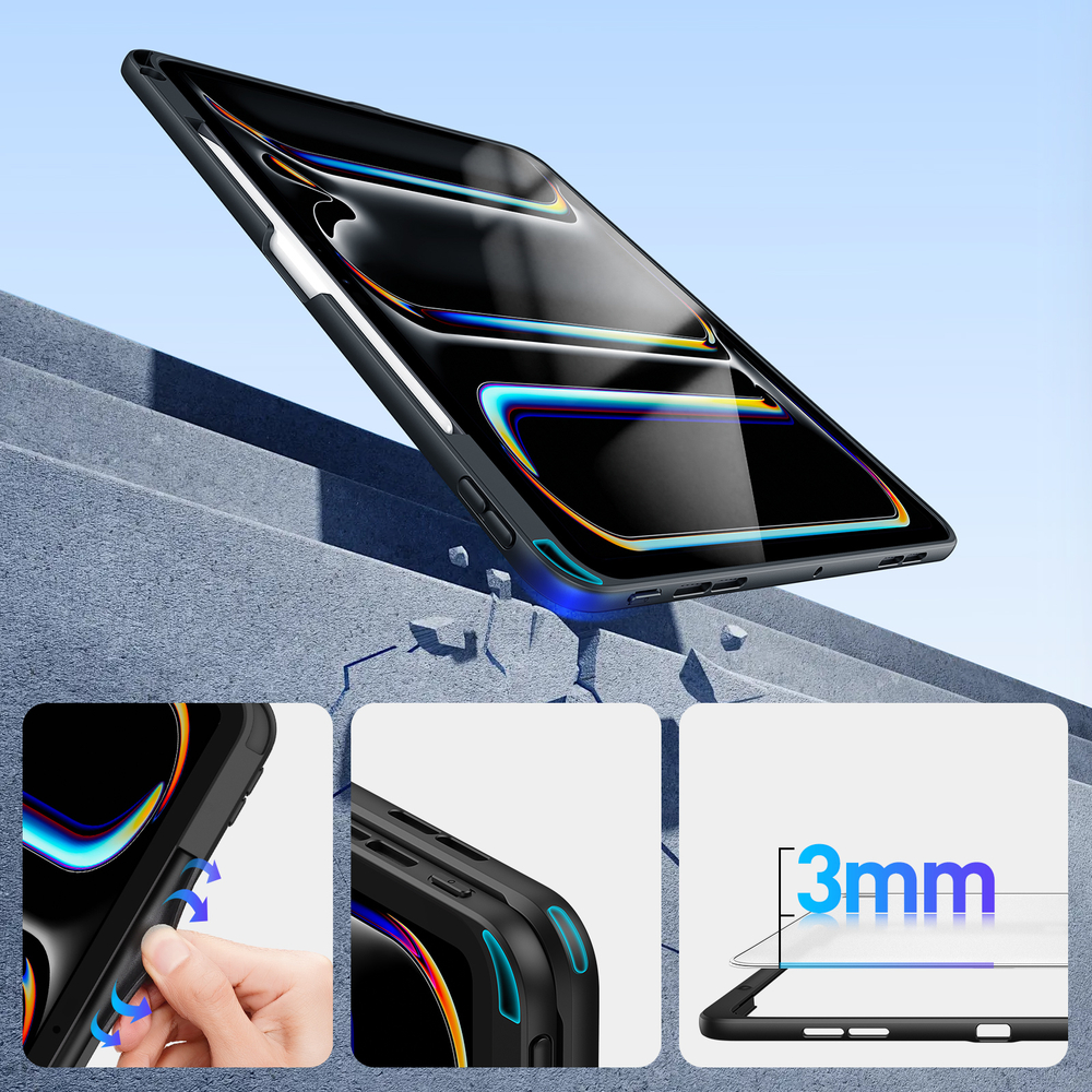 Чехол с многоугольной подставкой для планшета iPad Pro 13 (2024-), серия Axis Series Case от Dux Ducis