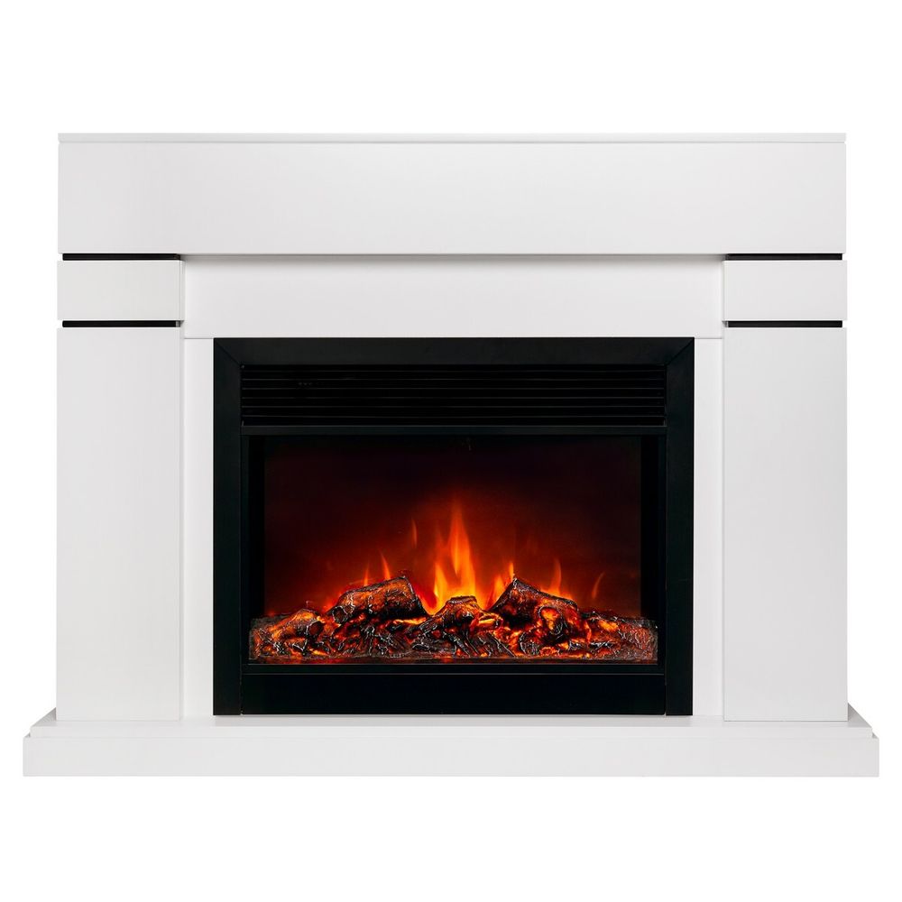 Электрокамин RealFlame Lindelse 26 WT белый с очагом Moonblaze