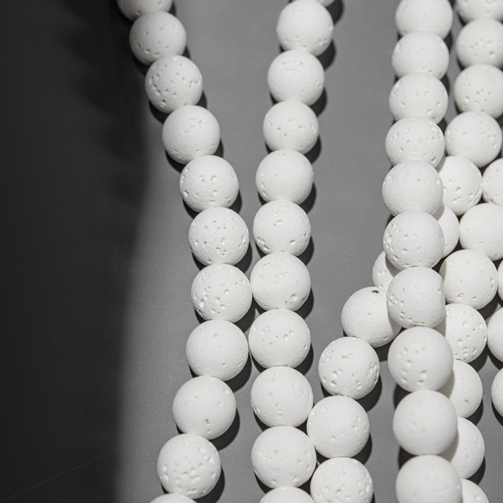 Лава вулканическая белая (имитация), 10,5мм, шар