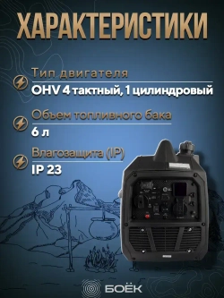 Инверторный генератор бензиновый 2квт ARTELV СПЕКТР 3300