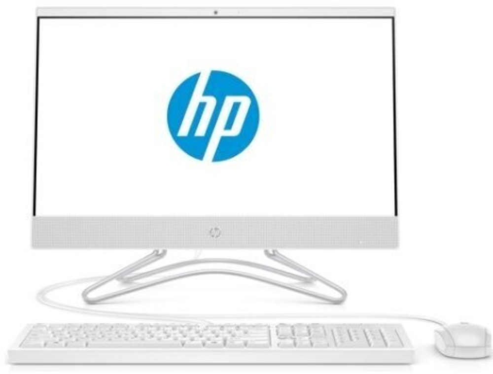Моноблок HP 24-df0033ur. Конфигурация: Intel Pentium Silver J5040 2 ГГц/4 ГБ/256 ГБ SSD/Intel UHD Graphics 605/Windows 10 Домашняя/23.8"/1920х1080 пикс.