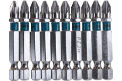 Набор бит PZ2х50, сталь S2, 10 шт.// Gross