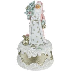 GAEM Фигурка декоративная с музыкой "Дед Мороз", L10 W10 H18 см, 2в.