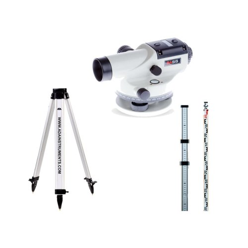 Оптический нивелир ADA Basis + рейка нивелирная STAFF 3 + штатив алюминиевый Light А00197_K1