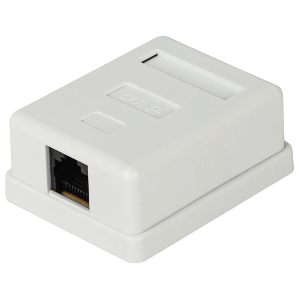 Розетка компьютерная RJ-45 ЭРА RJ01UN-1 категория 5е неэкранированная 1-порт | Разъёмы, переходники, ТВ делители