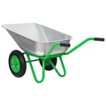 689643 Тачка садово-строительная 2-х колесная, грузоподъемность 230 кг, объем 90л Сибртех