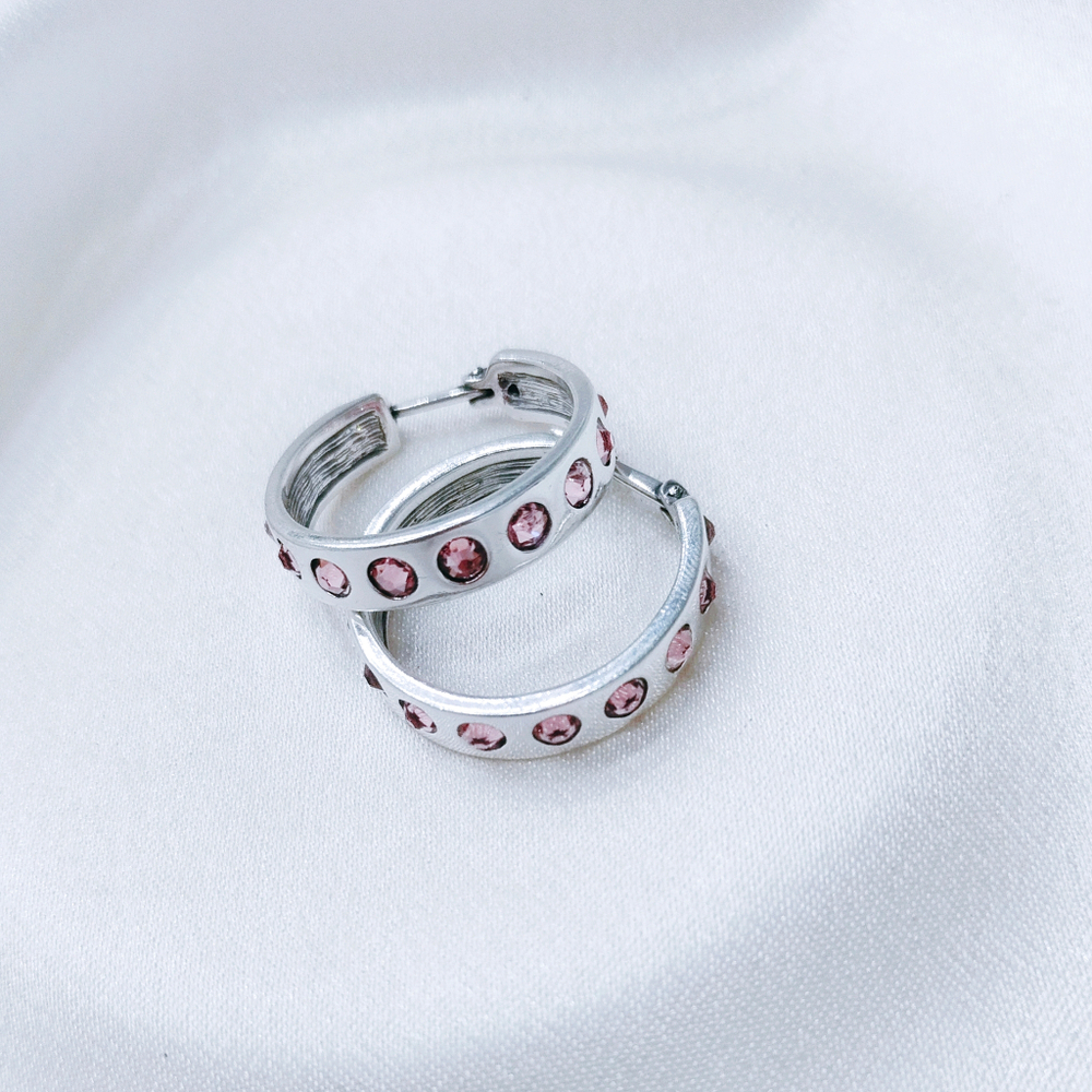 "Транч" серьги в серебряном покрытии из коллекции "Elementary" от Jenavi с замком конго