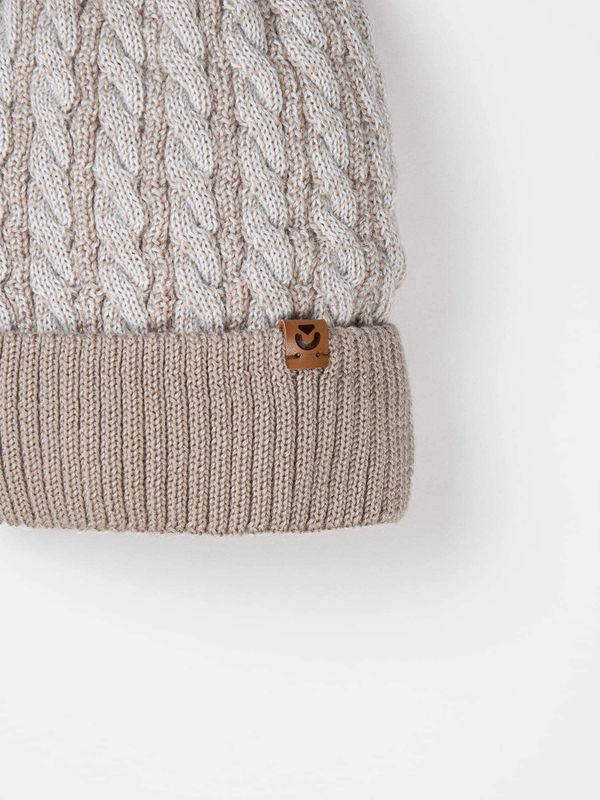 Шапка зимняя из смесовой шерсти с флисовым подкладом 