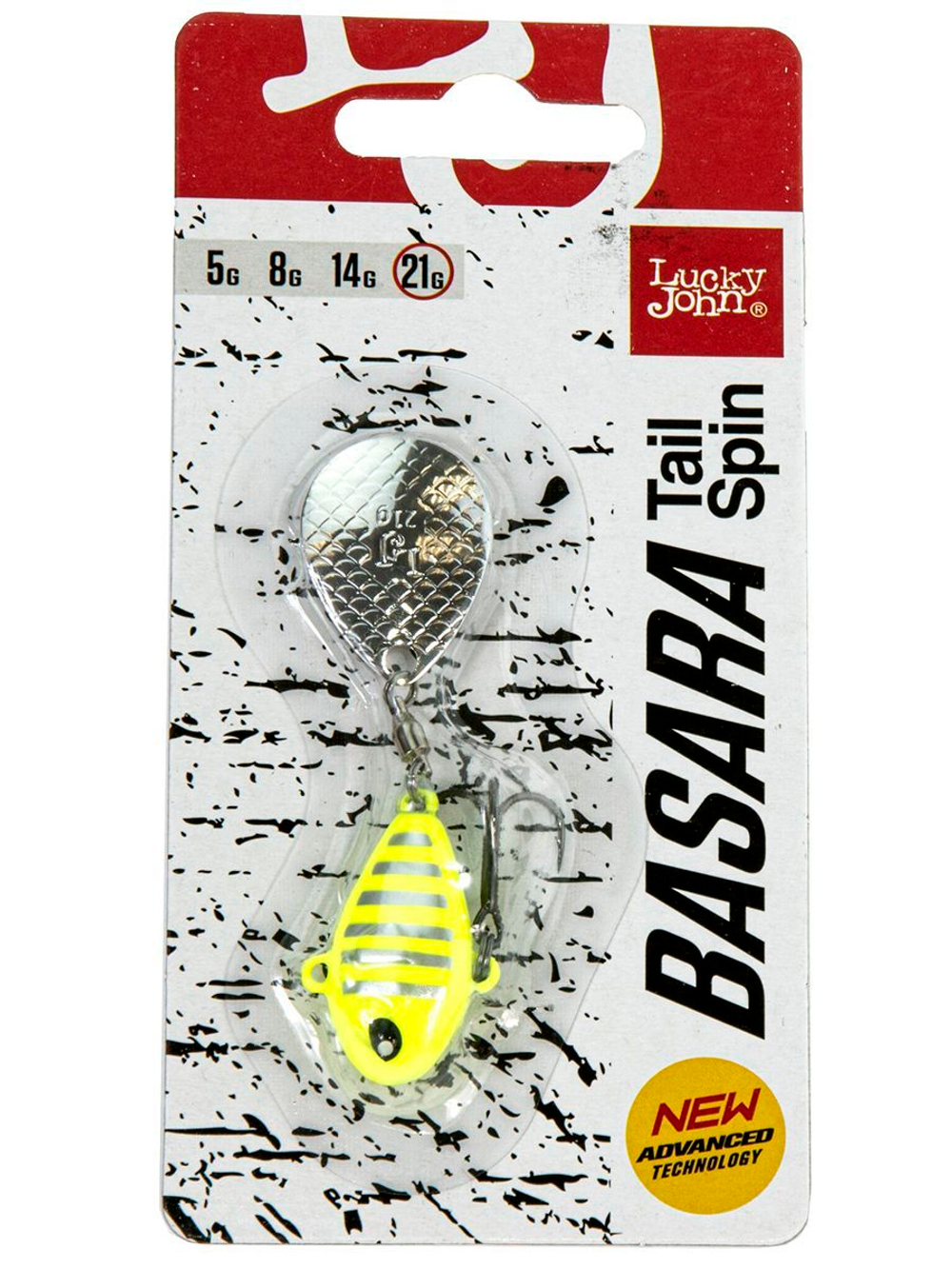 Тейл-спиннер Lucky John BASARA TAIL SPIN 21.0г 001 в блистере