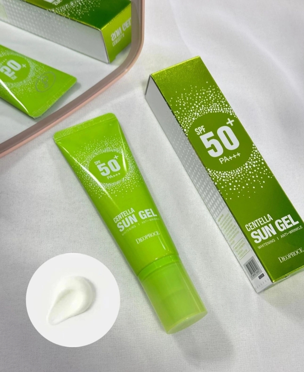 Солнцезащитный гель-крем с центеллой Deoproce Centella Sun Gel SPF 50+, 50 гр