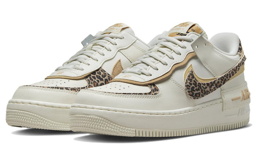 Кроссовки Nike Air Force 1 Low Shadow "Leopard" (Женская размерная сетка)