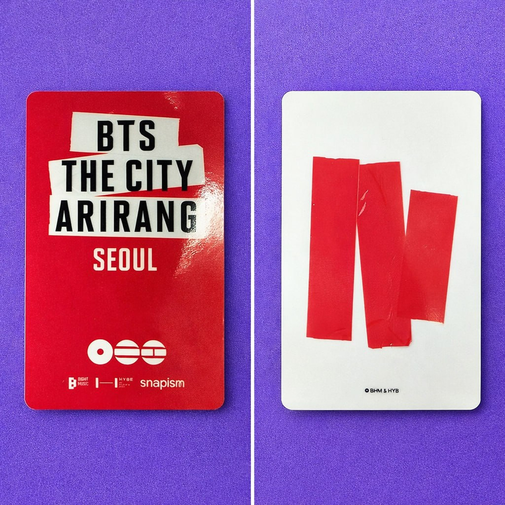 Официальная карта из проекта BTS THE CITY ARIRANG (Seoul)