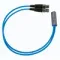 Dekoni Audio Postsplit 4-pin XLR-mini with Nylon Woven Jacket Blue