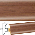 ПЛИНТУС "Cezar" 306 Гикори 59*22мм 2,5м с к/к.