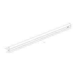 Линейный светодиодный светильник ЭРА LLED-01-16W-4000-W 16Вт 4000K L1174мм с выключателем | Бытовые светодиодные линейные светильники