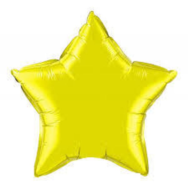 Шар звезда Желтая 45см