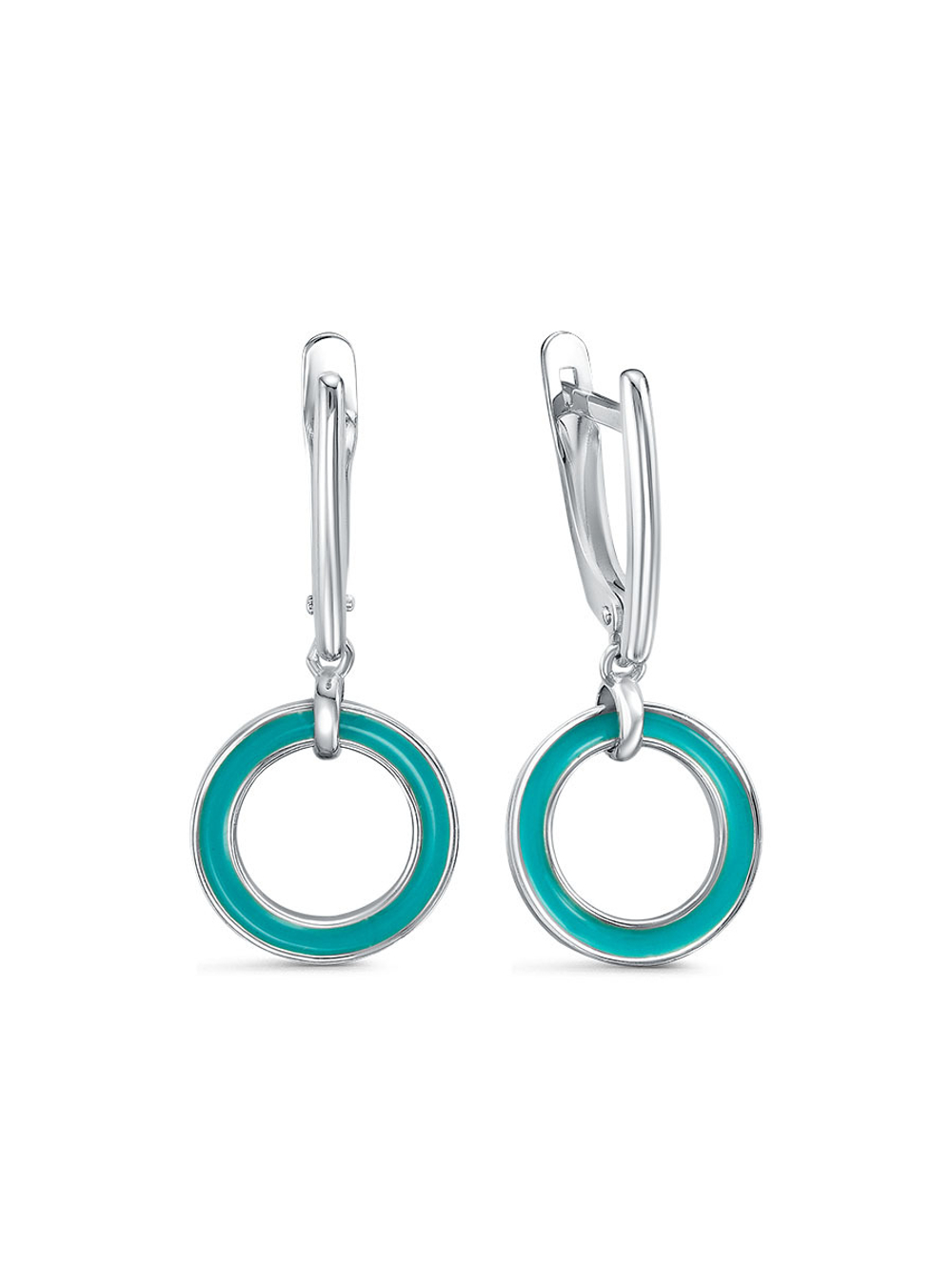 Серьги из серебра 925 пробы с Эмалью