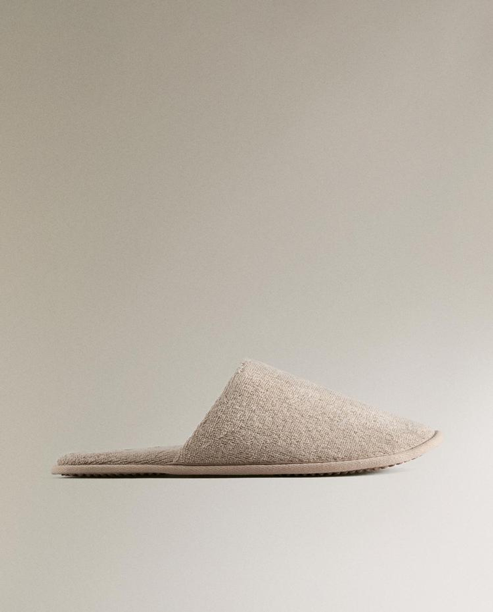 ZARA HOME ДОМАШНИЕ ТАПОЧКИ, БЕЖЕВЫЙ