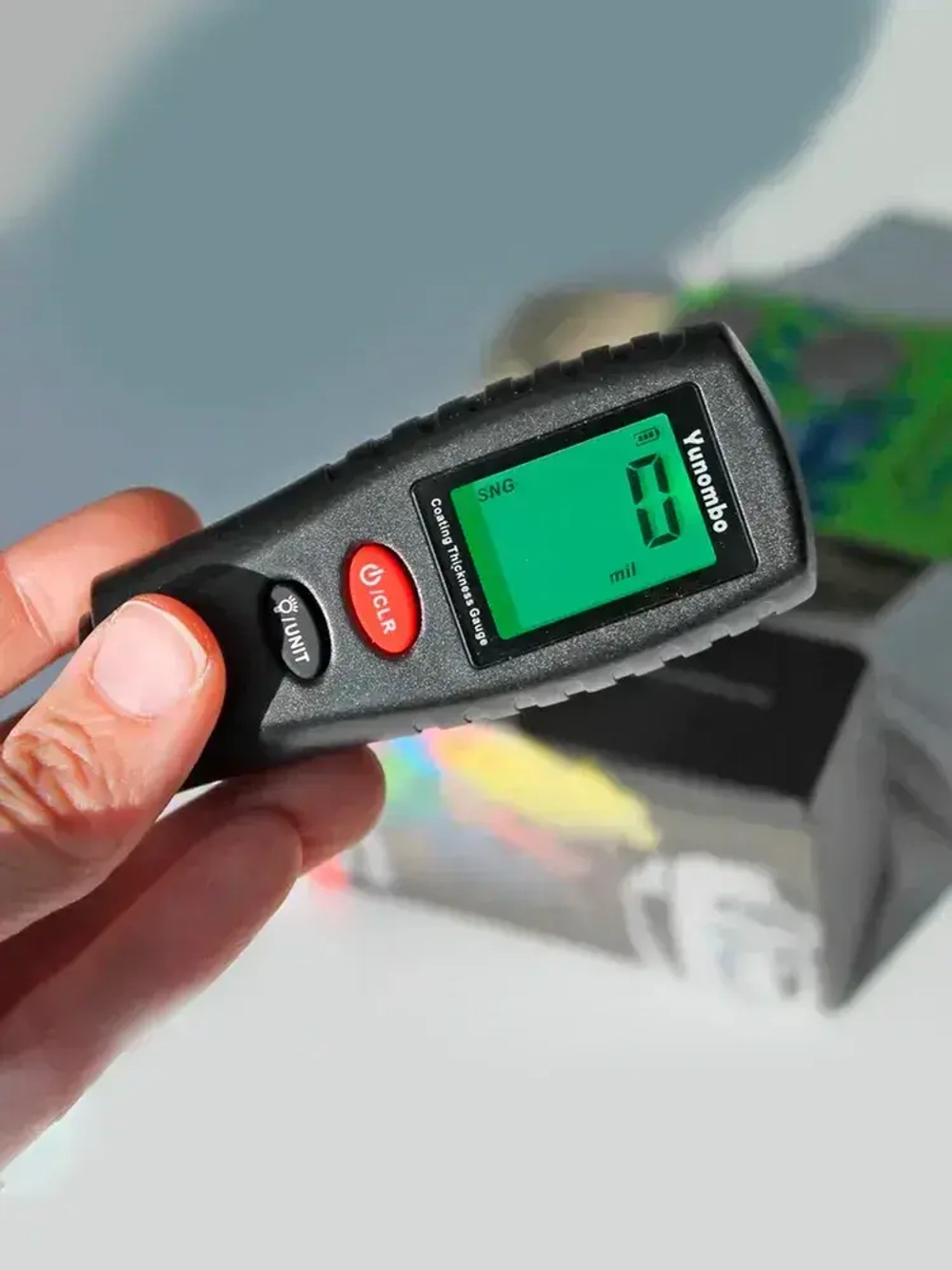 Толщиномер автомобильный лакокрасочного покрытия YNB-100S с чехлом и батарейками