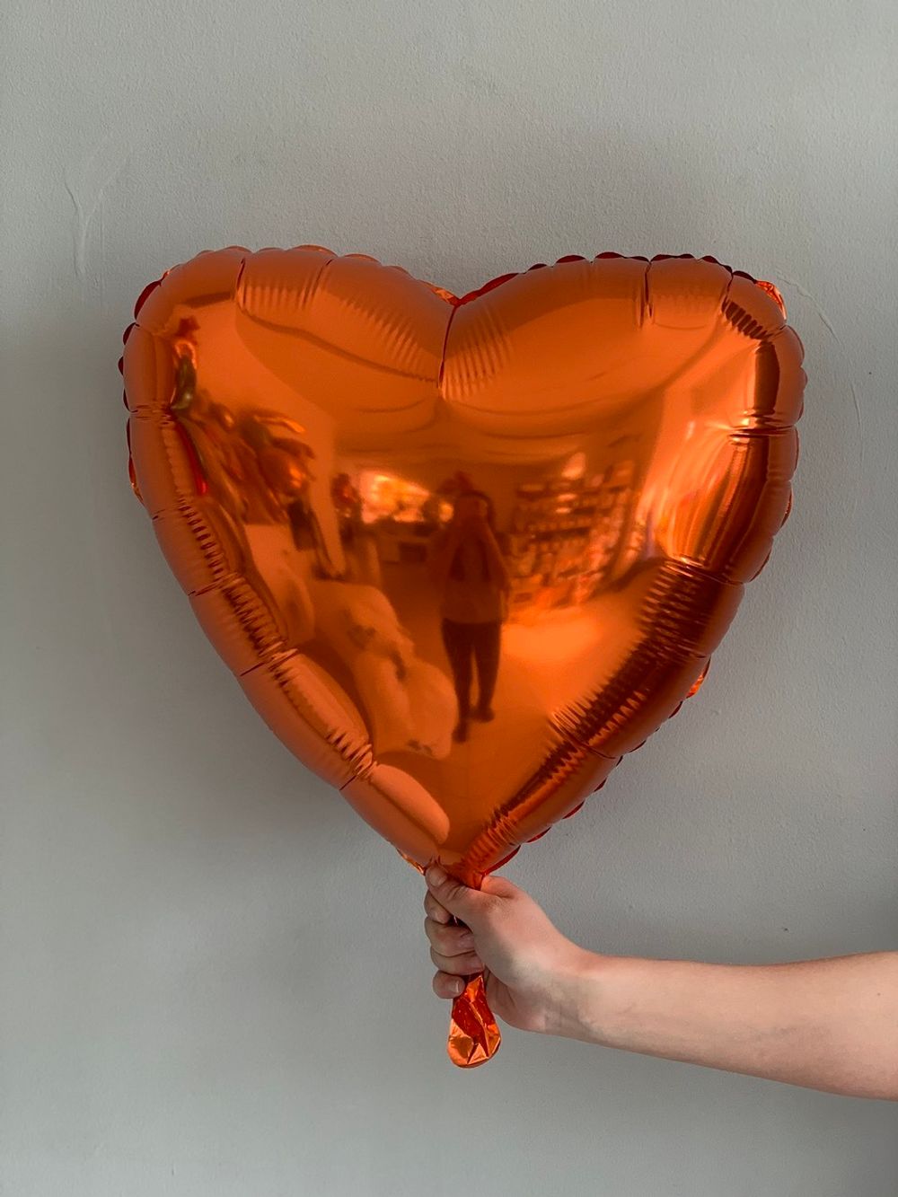 F Шар Сердце 18''/46 см, Оранжевый (БГ-15)  Изображение3