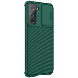 Темно-зеленый чехол от Nillkin для Samsung Galaxy S21, серия CamShield Pro Case с защитной шторкой задней камеры