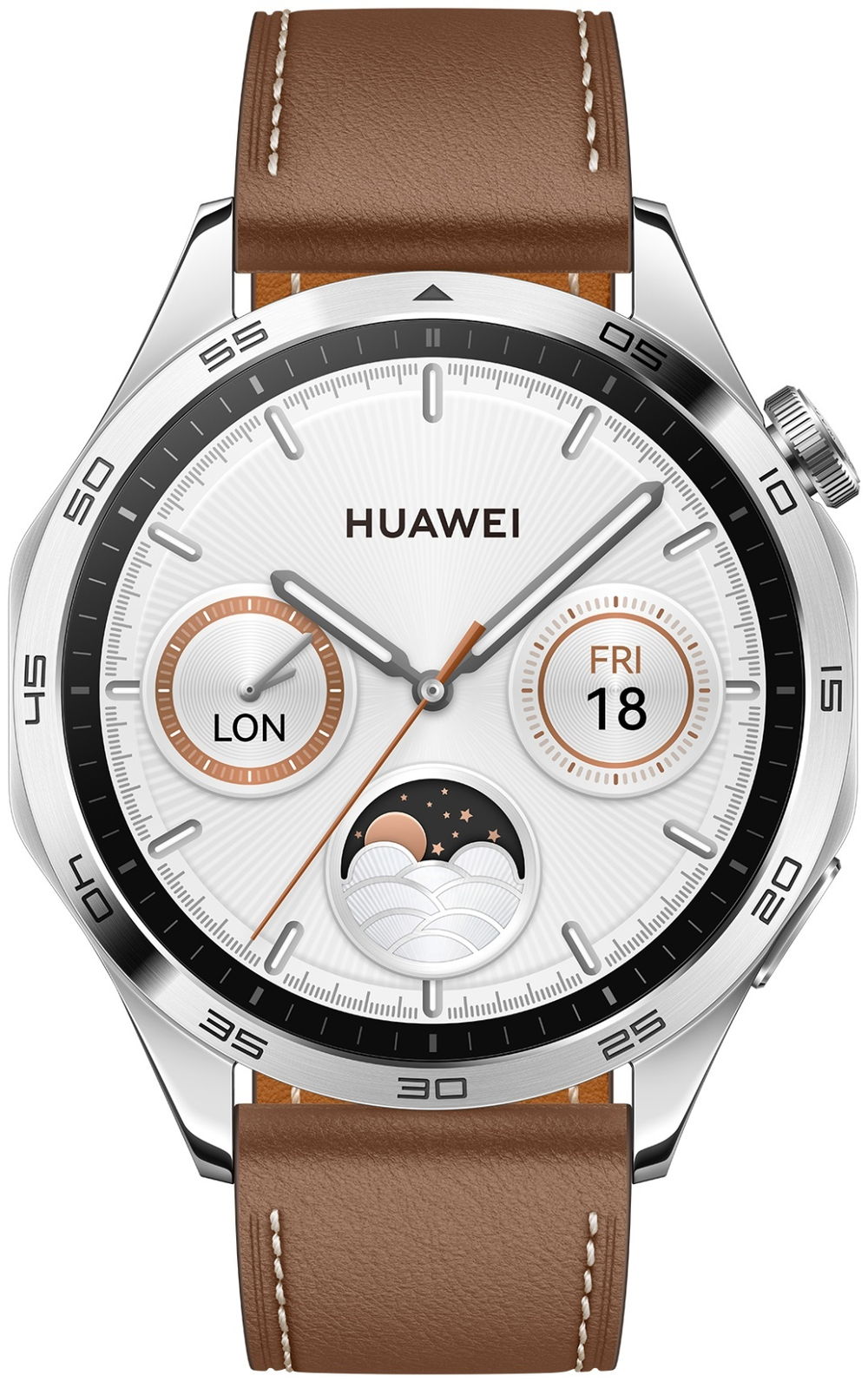 Смарт-часы Huawei Watch GT 4 46 мм серебристый-коричневый