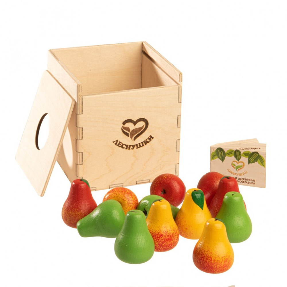 Счетный материал «12 груш» в коробочке-сортере, Леснушки