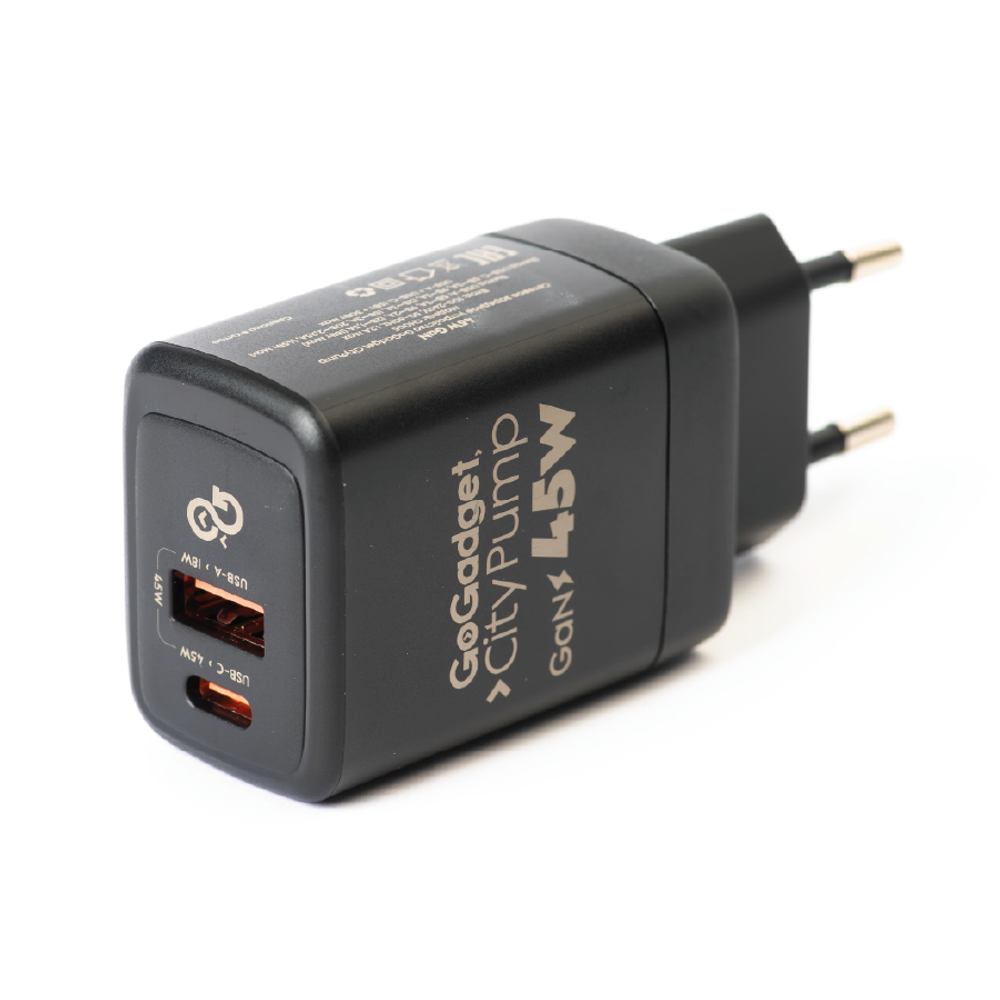 Сетевое зарядное устройство GoGadget CityPump 45W 1хUSB-C 1xUSB-A GaN