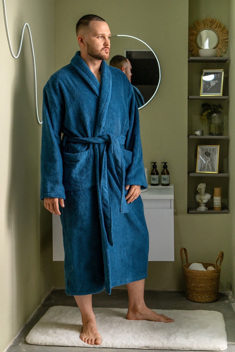 Халат мужской Комфорт-4 Виотекс ПЕТРОЛЬ