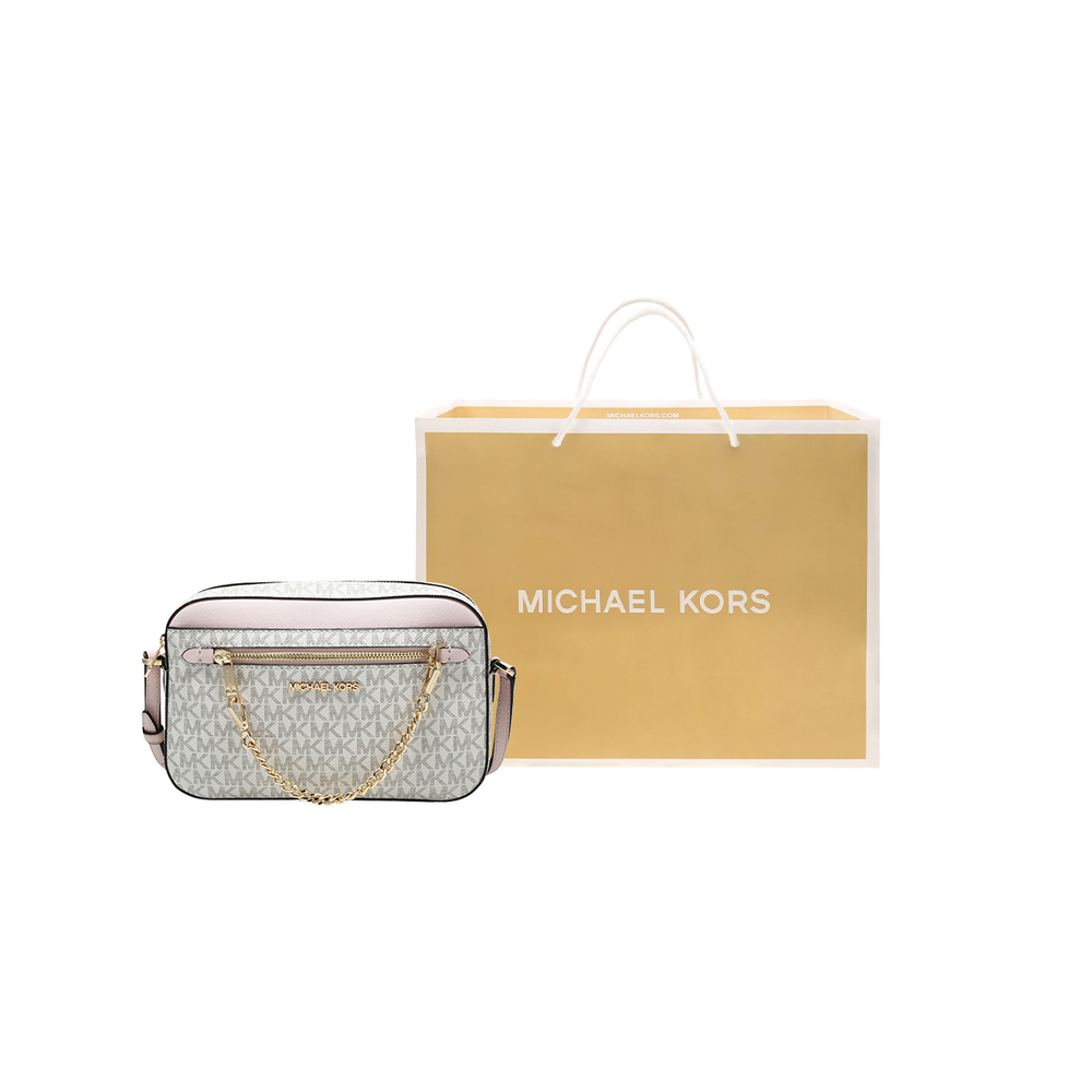 Сумка MICHAEL KORS MK Jet Set LOGO PVC, 35S1GTTC9B-PWD-BLSH-MLT