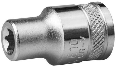 Торцовая головка KRAFTOOL "INDUSTRIE QUALITAT", Cr-V, внешниий TORX, хромосатинированная, 1/2", Е 10