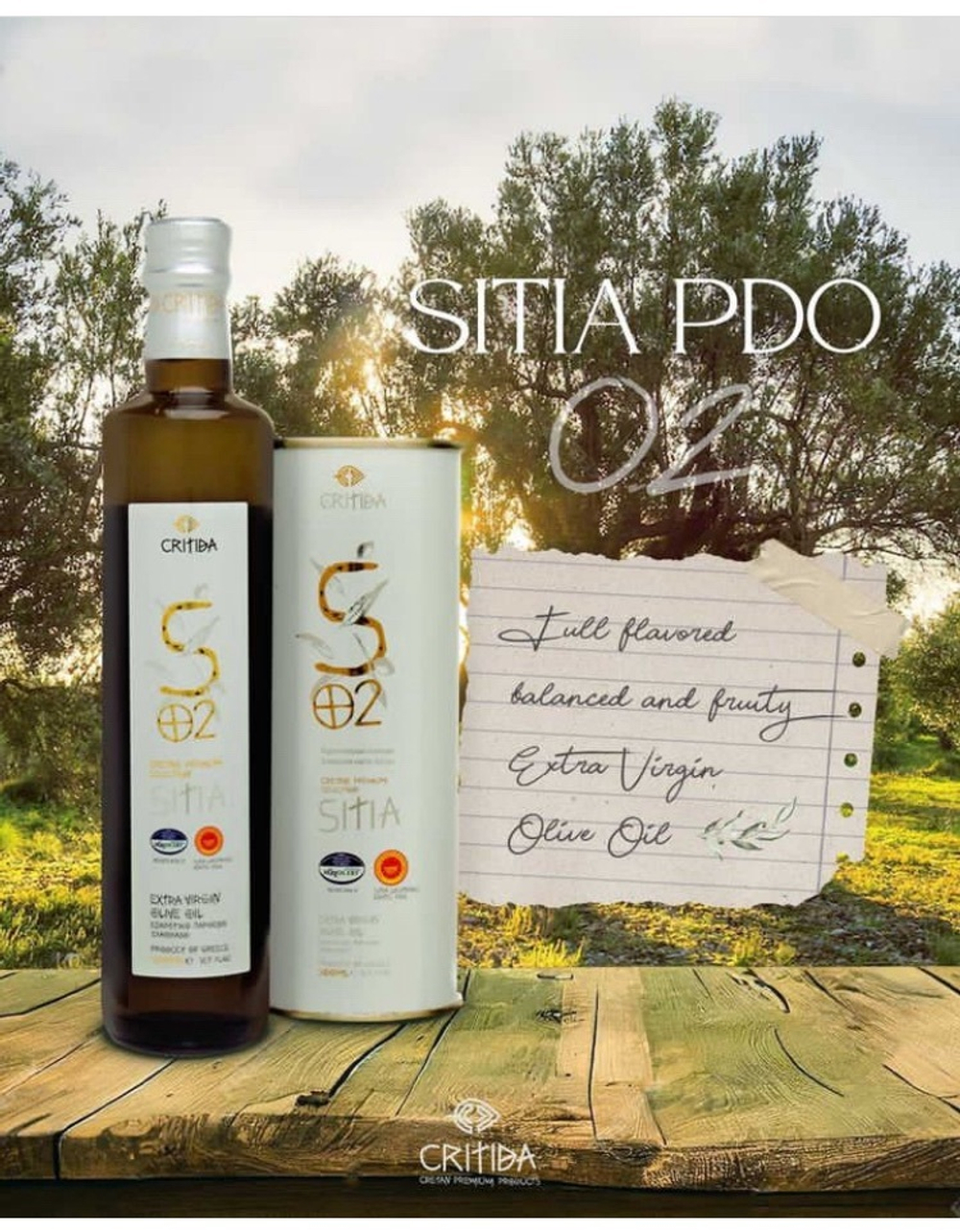 Оливковое масло Critida Sitia 02, ст/б, Греция