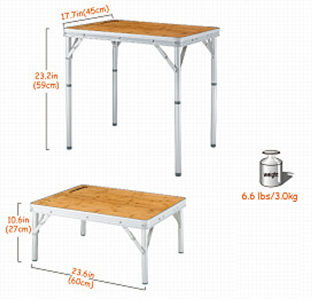 СТОЛ СКЛАДНОЙ KINGCAMP 3935 BAMBOO TABLE S