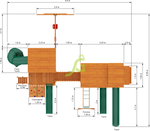 Детская деревянная площадка Домик 6