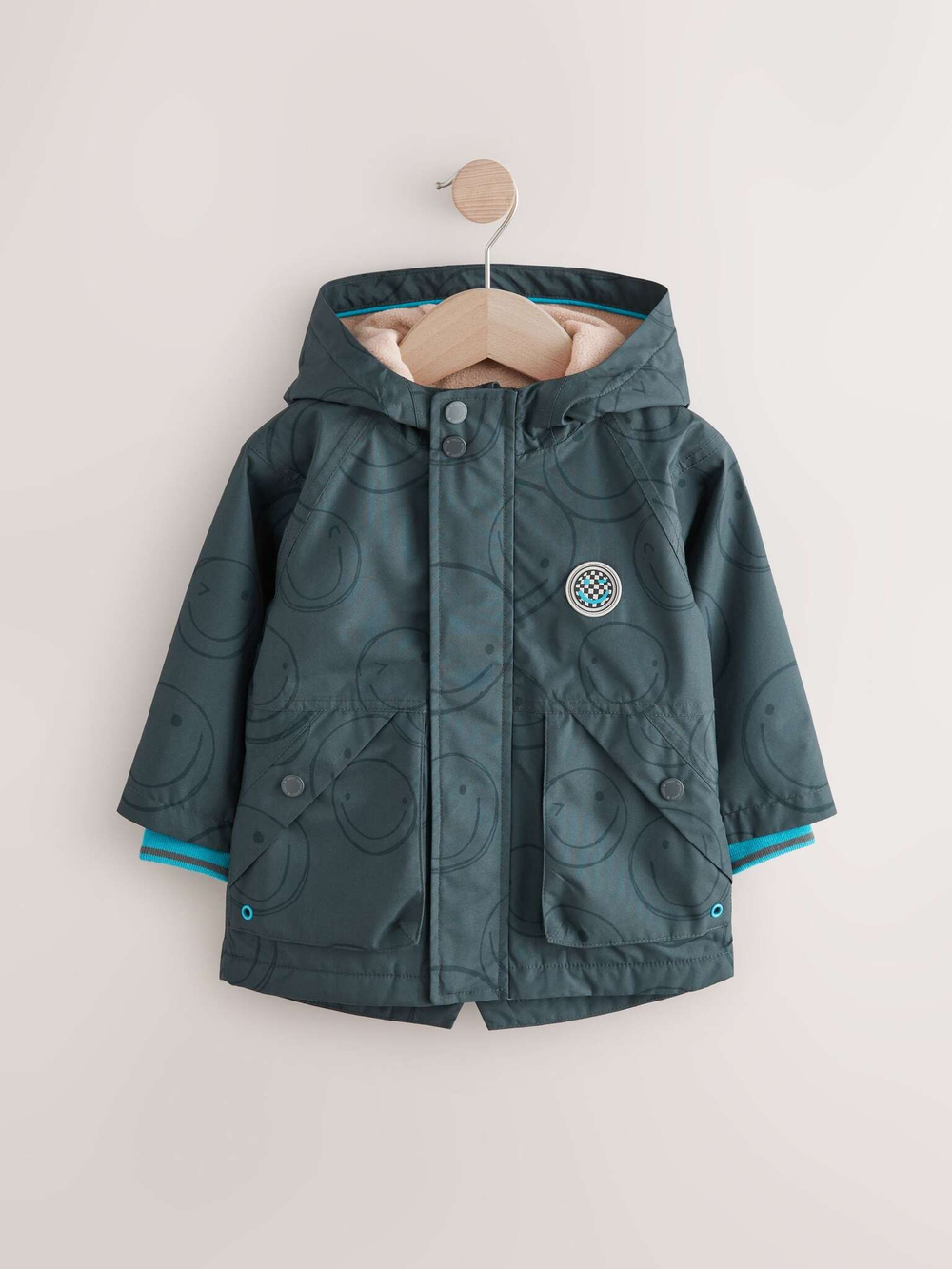 Куртка непромокаемая с флисовой подкладкой Next Q60-461, Черный