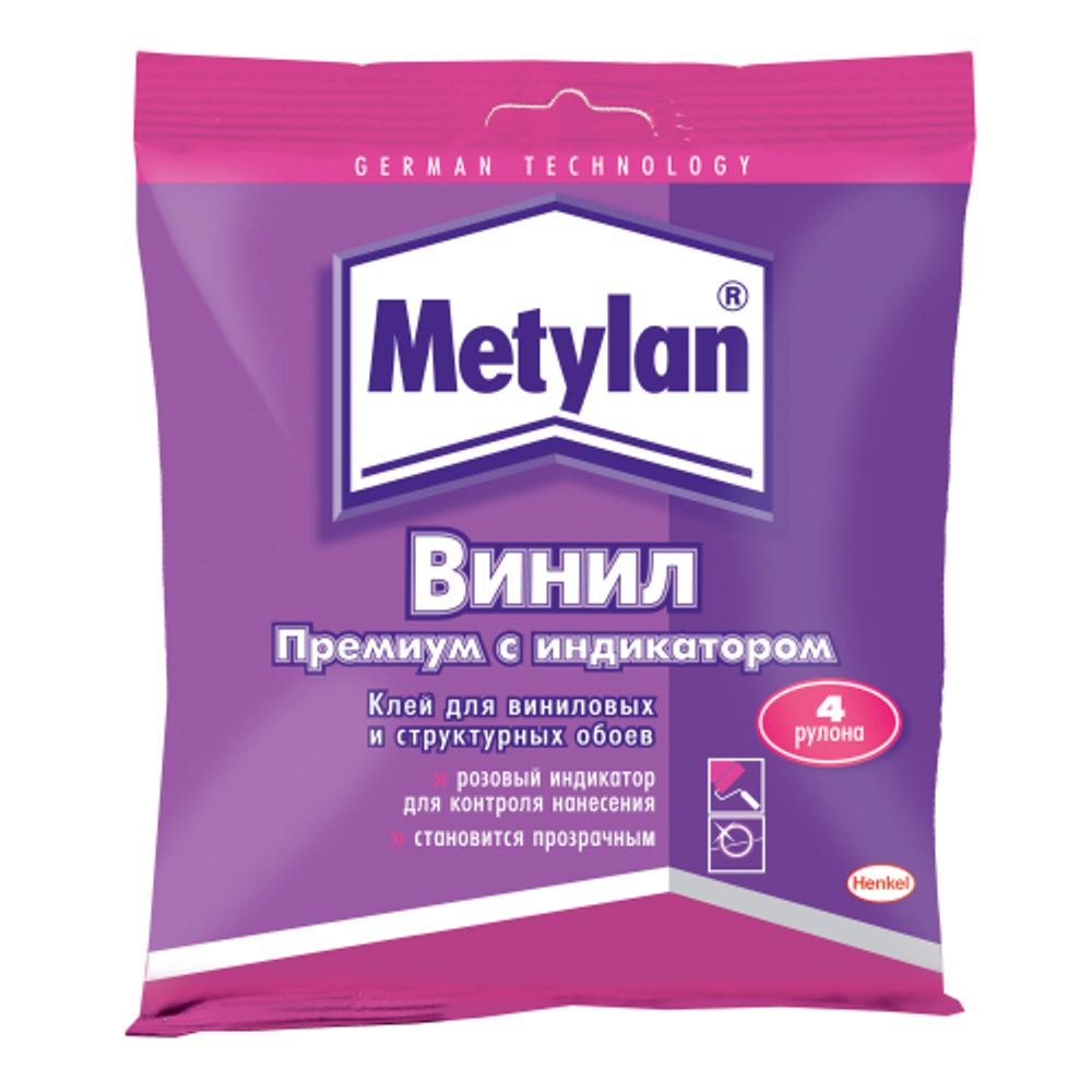 Клей для обоев Метилан 1430091 Винил Премиум с индикатором (пакетик), 100 гр. | Метилан