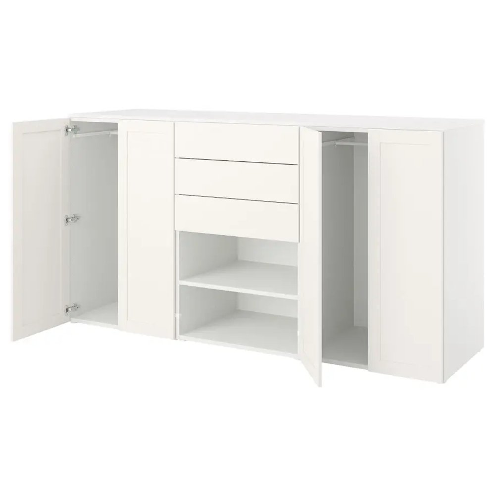 Гардеробная система - PLATSA/FONNES/SANNIDAL IKEA/ ПЛАТСА/ФОННЕС/САННИДАЛЬ ИКЕА, 57х123х240 см, белый