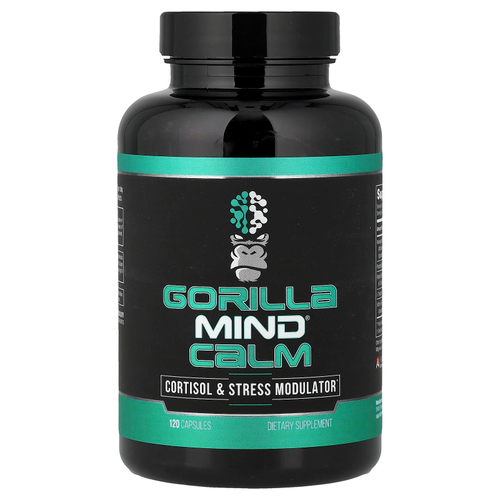Gorilla Mind, Calm, модуляция уровня кортизола и стресса, 120 капсул