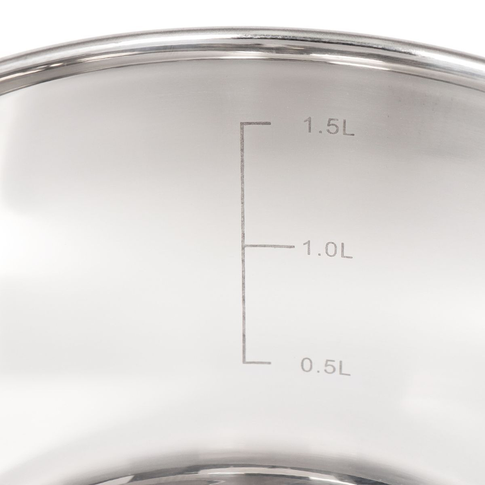 Ковш нерж, 2 л, крышка стекло, индукц, Daniks, Токио, SD-A87-16S